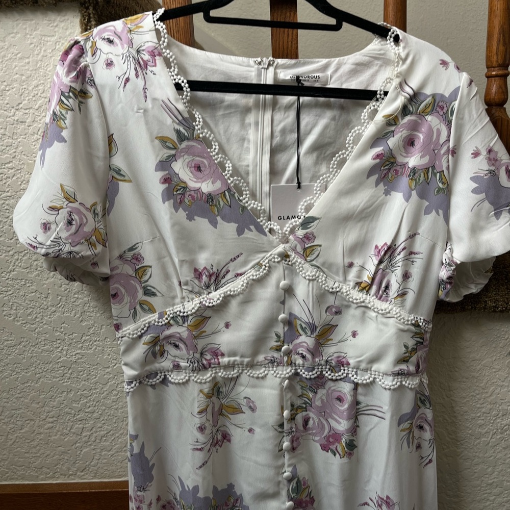 brand new with tags long floral dress by glamour